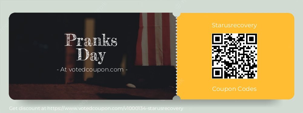 Starusrecovery Coupon discount, offer to 2025 Pranks Day