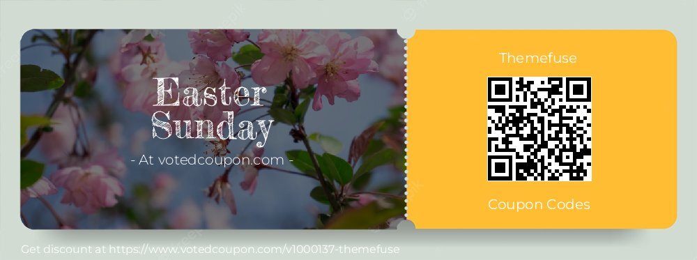 Themefuse Coupon discount, offer to 2025 Easter Sunday