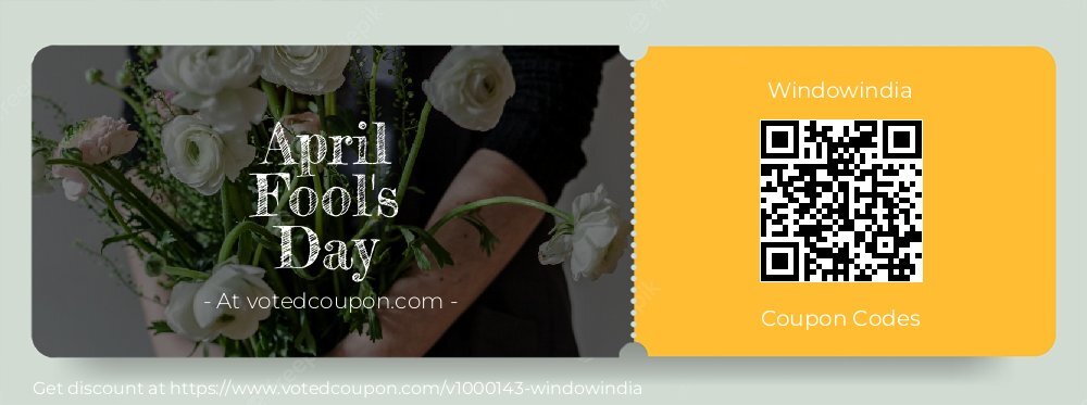 Windowindia Coupon discount, offer to 2025 April Fool's Day
