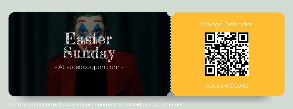 Orange Defender Coupon discount, offer to 2025 Easter Sunday