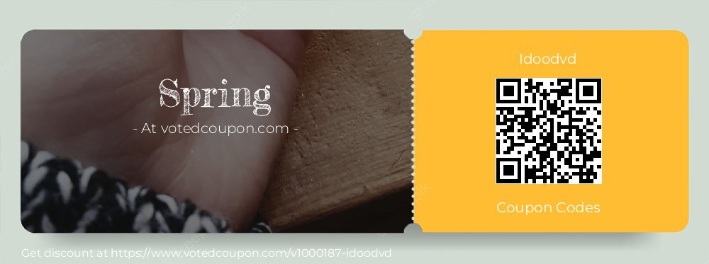Idoodvd Coupon discount, offer to 2025 Spring