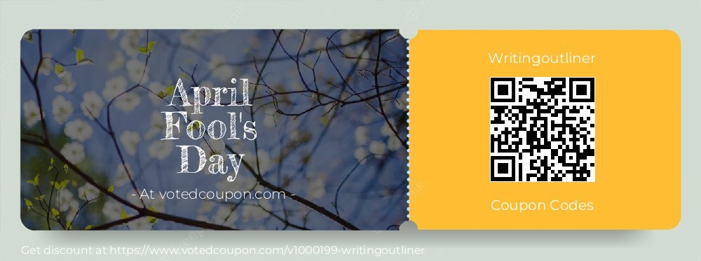 Writingoutliner Coupon discount, offer to 2024 April Fool's Day