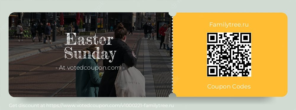 Familytree.ru Coupon discount, offer to 2025 Easter Sunday