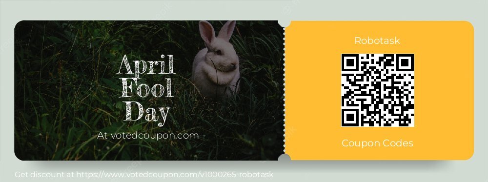 Robotask Coupon discount, offer to 2025 April Fool Day