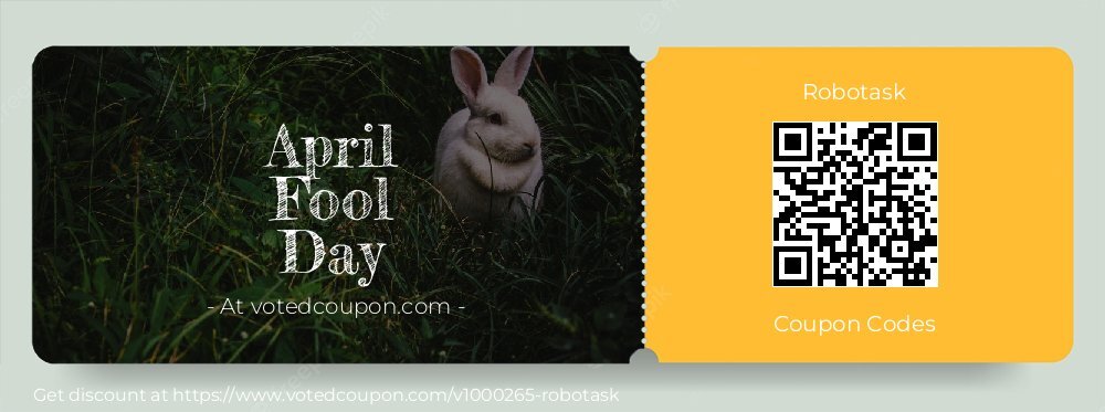 Robotask Coupon discount, offer to 2024 April Fool Day