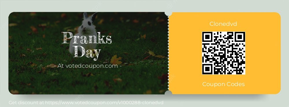 Clonedvd Coupon discount, offer to 2024 Pranks Day