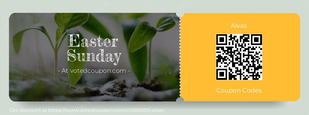 Alvas Coupon discount, offer to 2025 Easter Sunday