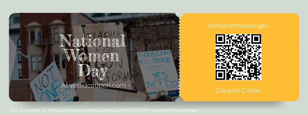 Winsentmessenger Coupon discount, offer to 2024 Mom's Day