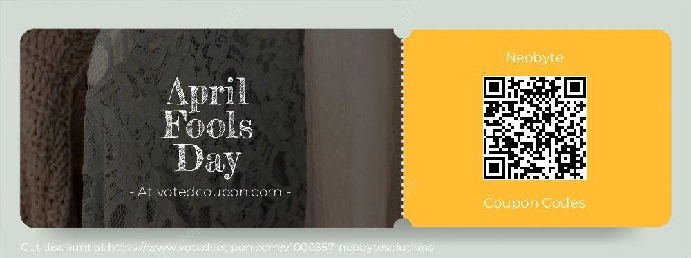 Neobyte Coupon discount, offer to 2025 April Fools Day
