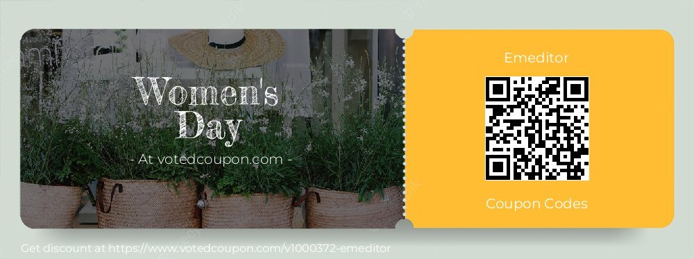 Emeditor Coupon discount, offer to 2024 Mom's Day