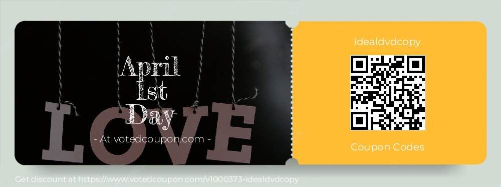 Idealdvdcopy Coupon discount, offer to 2024 April 1st Day