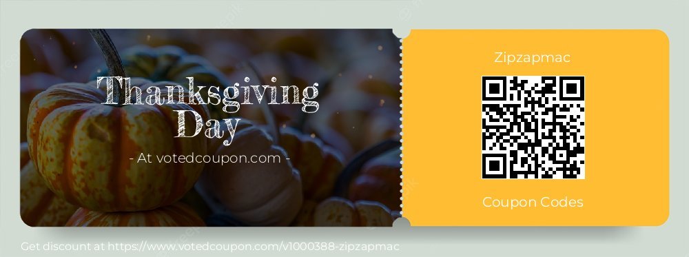 Zipzapmac Coupon discount, offer to 2023 Thanksgiving Day