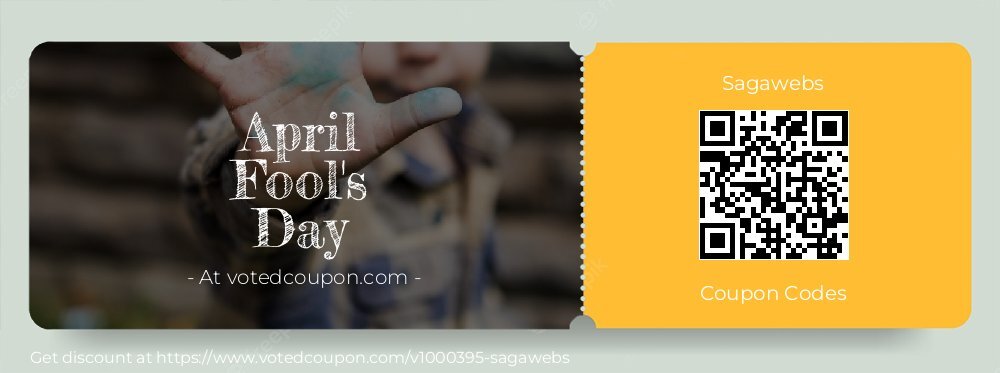 Sagawebs Coupon discount, offer to 2024 April Fool's Day