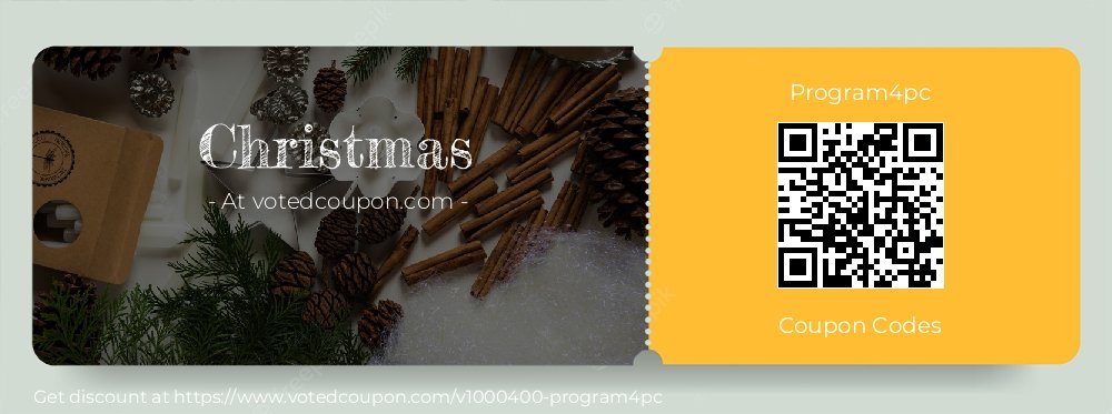 Program4pc Coupon discount, offer to 2023 Christmas