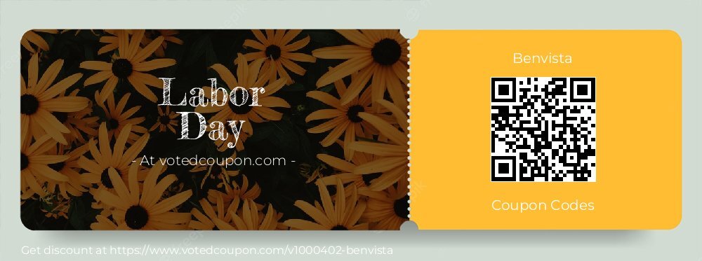 Benvista Coupon discount, offer to 2024 Labor Day