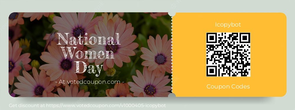 Icopybot Coupon discount, offer to 2024 Mom's Day