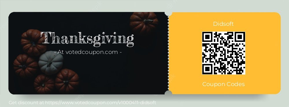 Didsoft Coupon discount, offer to 2023 Thanksgiving