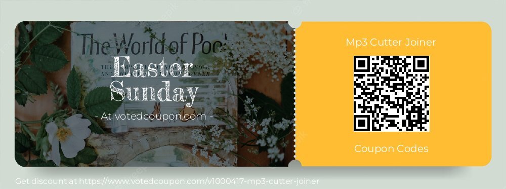 Mp3 Cutter Joiner Coupon discount, offer to 2024 Easter Sunday