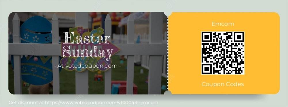 Emcom Coupon discount, offer to 2025 Easter Sunday