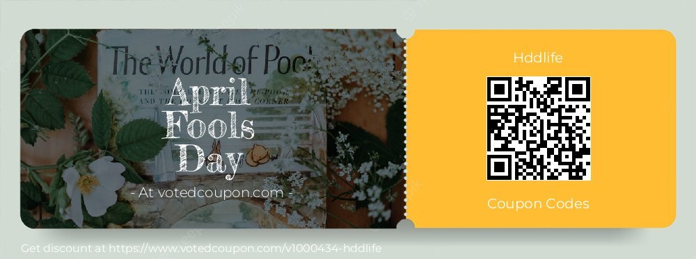 Hddlife Coupon discount, offer to 2025 April Fools Day