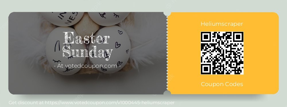Heliumscraper Coupon discount, offer to 2025 Easter Sunday