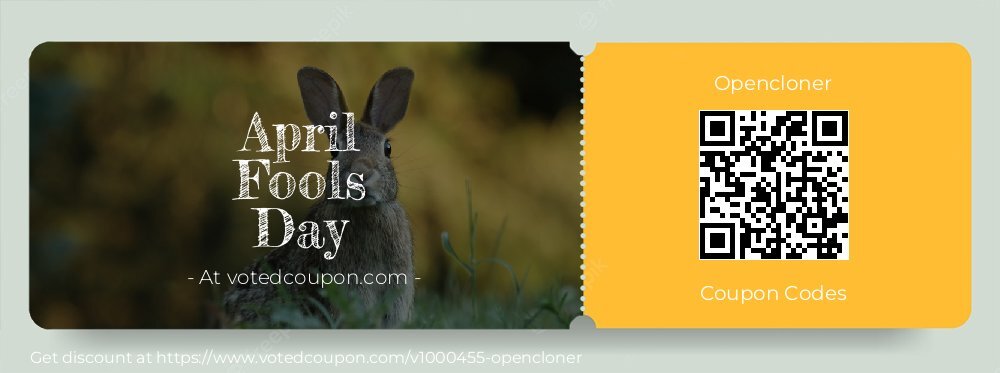 Opencloner Coupon discount, offer to 2025 April Fools Day