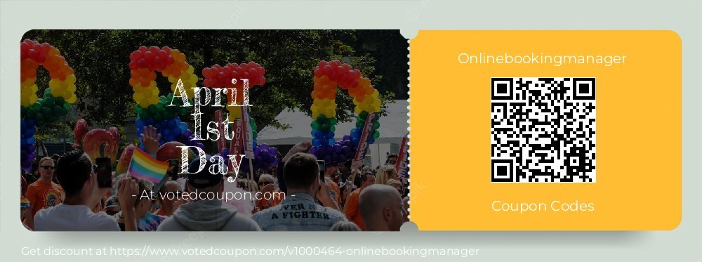 Onlinebookingmanager Coupon discount, offer to 2025 April 1st Day