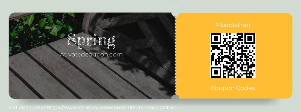 Mbootstrap Coupon discount, offer to 2025 Spring