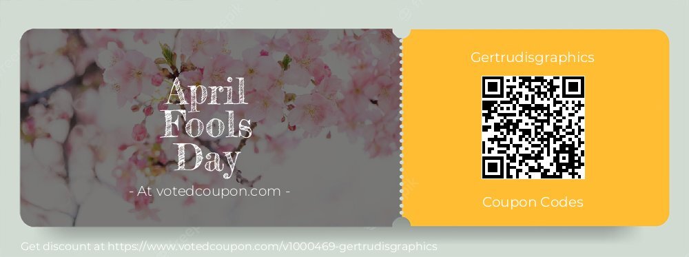 Gertrudisgraphics Coupon discount, offer to 2024 April Fools Day