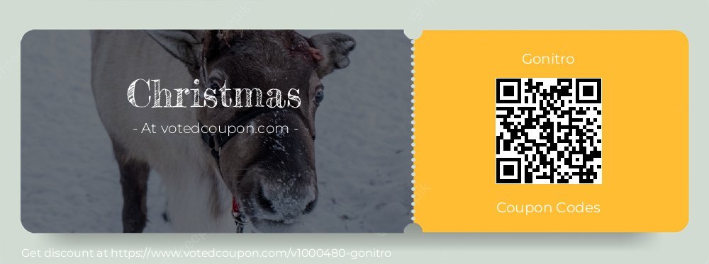 Gonitro Coupon discount, offer to 2023 Christmas