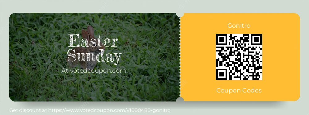 Gonitro Coupon discount, offer to 2025 Easter Sunday