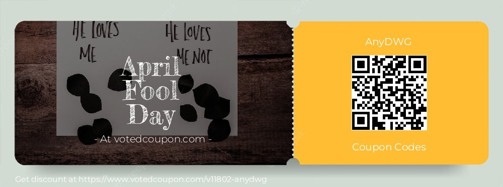 AnyDWG Coupon discount, offer to 2024 April Fool Day