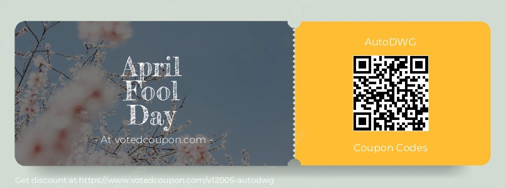 AutoDWG Coupon discount, offer to 2024 April Fool Day