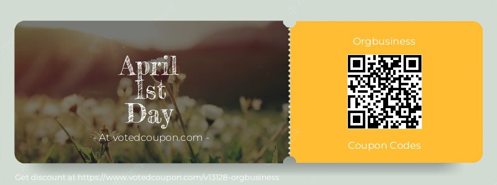 Orgbusiness Coupon discount, offer to 2025 April 1st Day