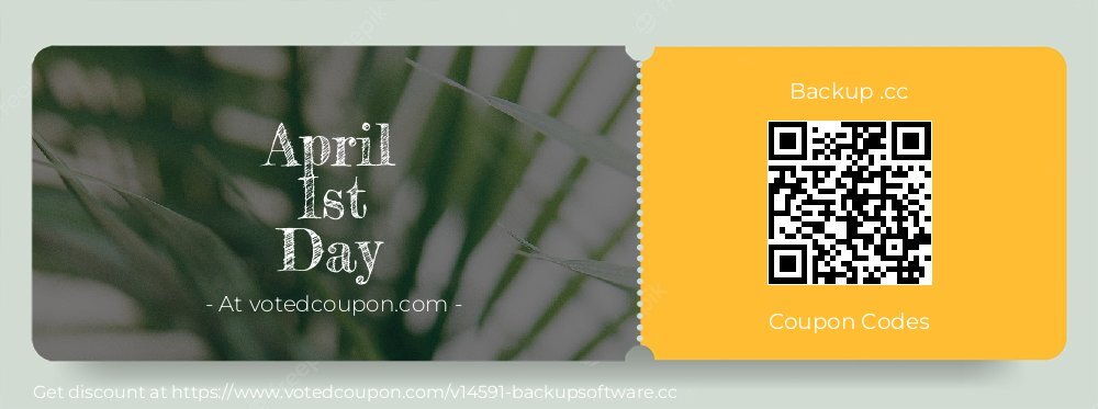 Backup .cc Coupon discount, offer to 2025 April 1st Day