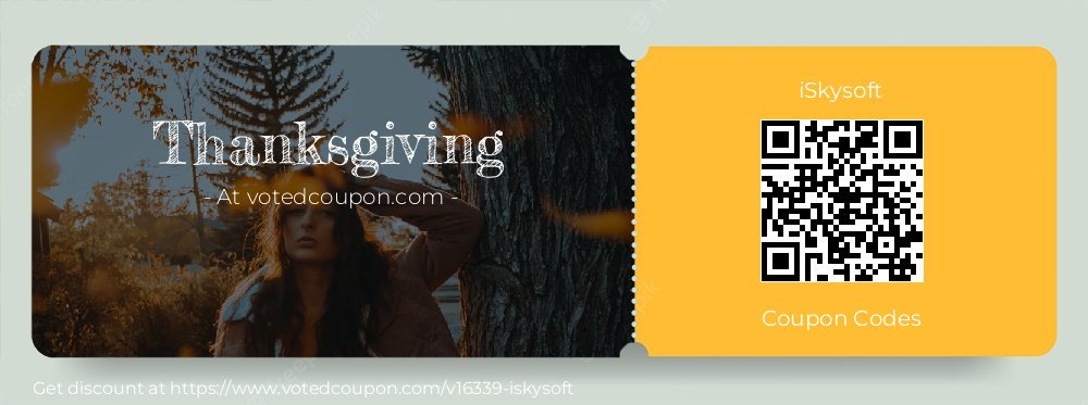 iSkysoft Coupon discount, offer to 2023 Thanksgiving