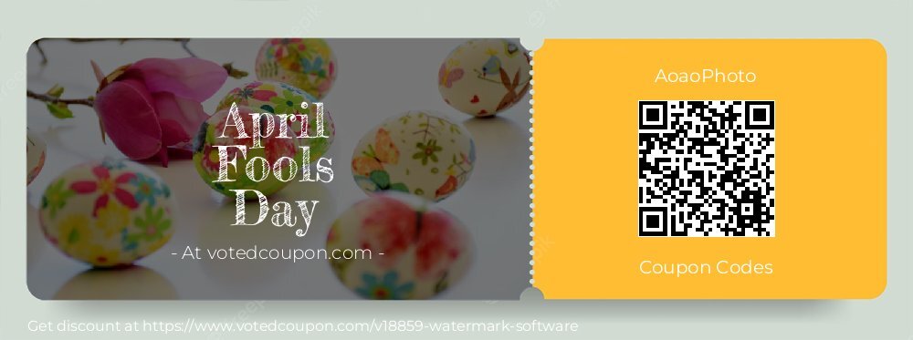 AoaoPhoto Coupon discount, offer to 2025 April Fools Day