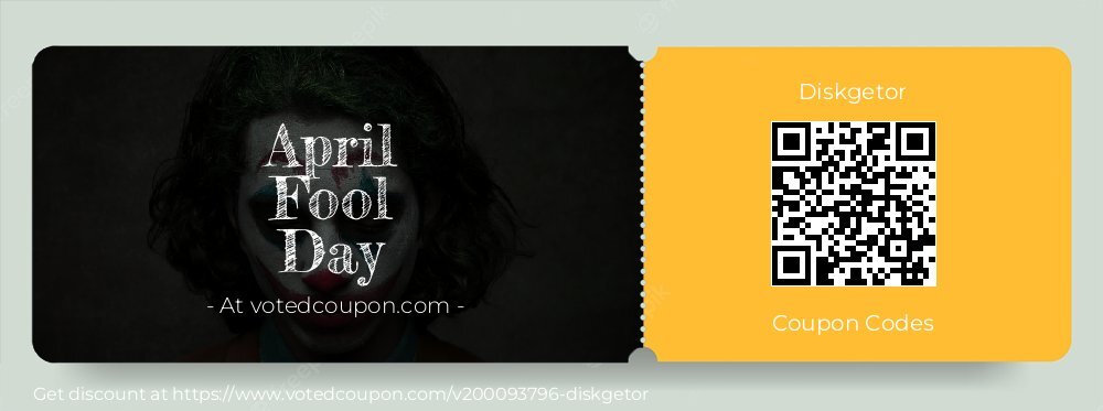 Diskgetor Coupon discount, offer to 2025 April Fool Day