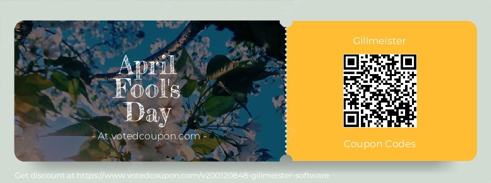 Gillmeister Coupon discount, offer to 2025 April Fool's Day