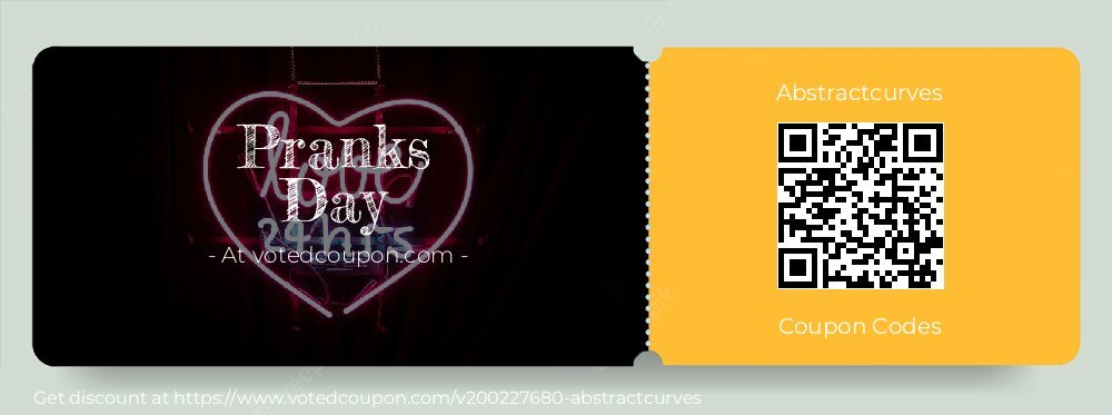 Abstractcurves Coupon discount, offer to 2025 Pranks Day