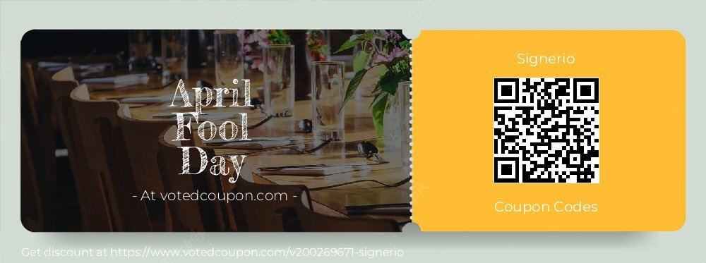 Signerio Coupon discount, offer to 2024 April Fools Day