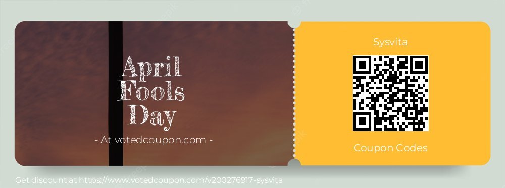 Sysvita Coupon discount, offer to 2025 April Fools Day