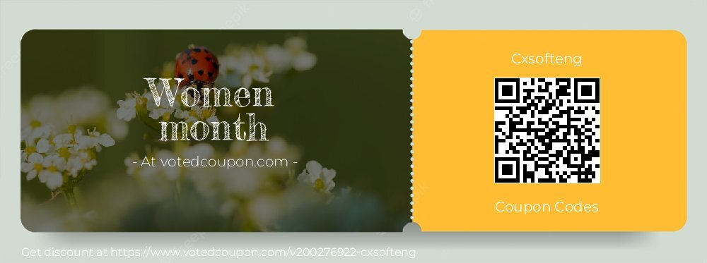 Cxsofteng Coupon discount, offer to 2025 Spring
