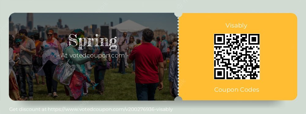 Visably Coupon discount, offer to 2024 Spring