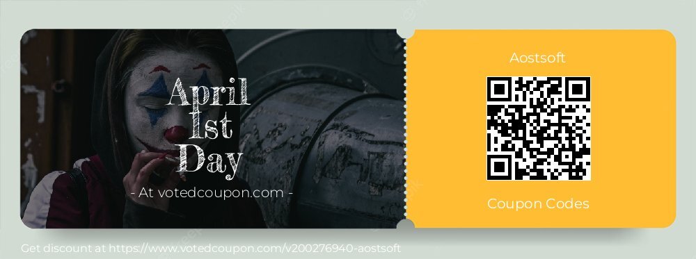 Aostsoft Coupon discount, offer to 2025 April 1st Day