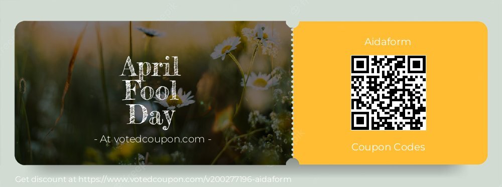 Aidaform Coupon discount, offer to 2024 April Fool Day