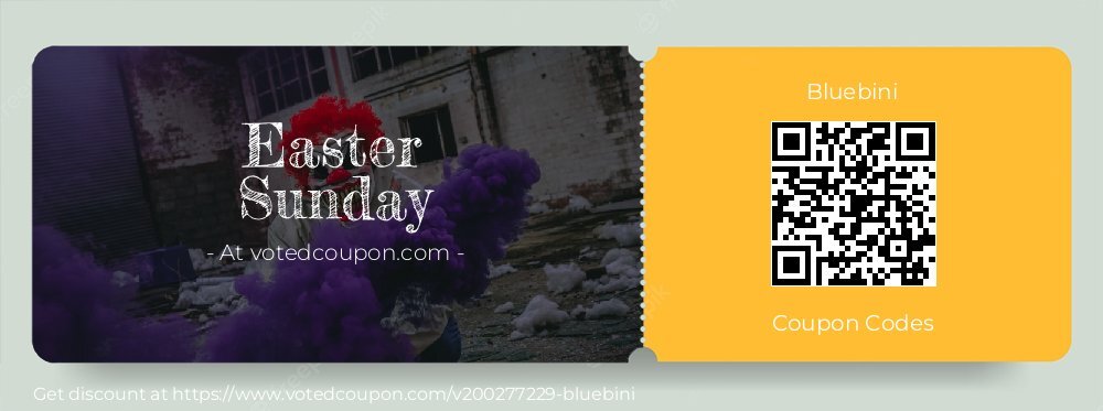 Bluebini Coupon discount, offer to 2025 Easter Sunday