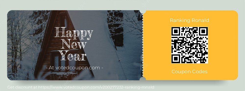 Ranking Ronald Coupon discount, offer to 2023 Summer