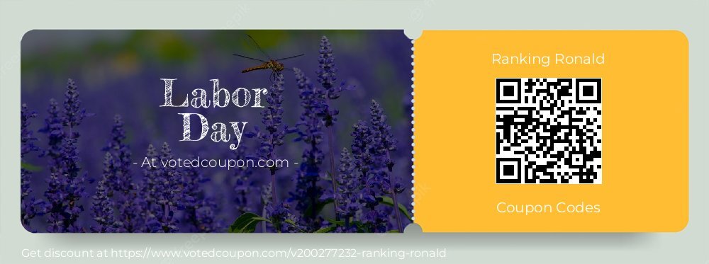 Ranking Ronald Coupon discount, offer to 2023 Thanksgiving