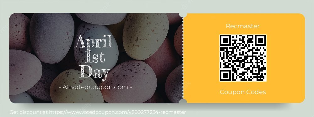 Recmaster Coupon discount, offer to 2025 April 1st Day